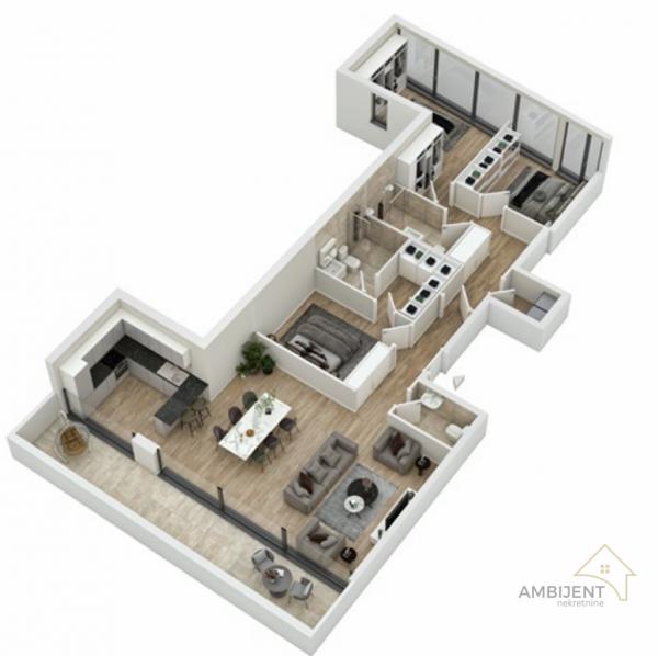 Glavna slika -Voždovac, 118m2, četvorosoban stan u novogradnji