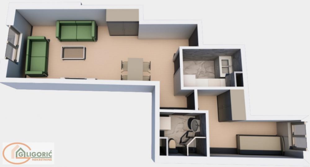 Glavna slika -Živka Davidovića, 41m2, jednoiposoban stan u novogradnji