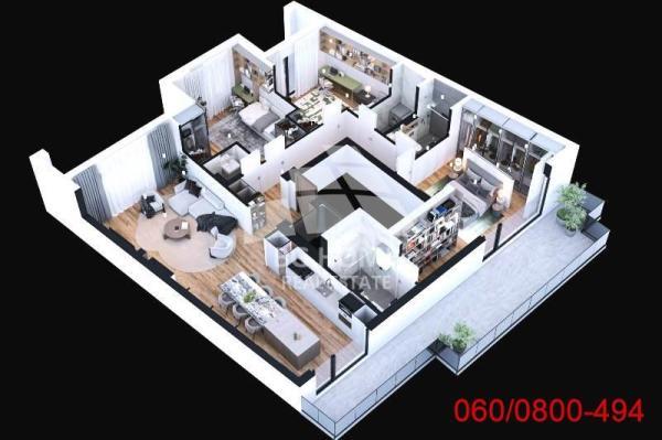 Glavna slika -Metohijska, 151m2, četvorosoban stan u novogradnji