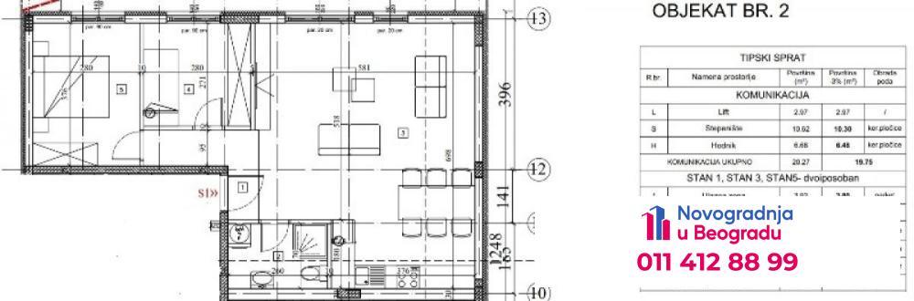 Glavna slika -Kaluđerica, 63m2, dvoiposoban stan u novogradnji