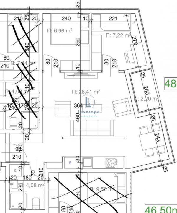 Glavna slika -Kaluđerica, 49m2, dvoiposoban stan u novogradnji