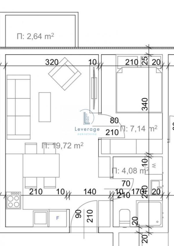 Glavna slika -Kaluđerica, 35m2, jednoiposoban stan u novogradnji