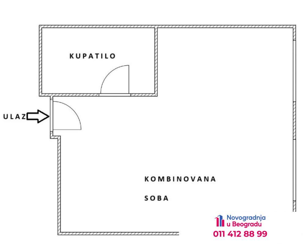 Glavna slika -Hadžipopovac, 32m2, jednosoban stan u novogradnji