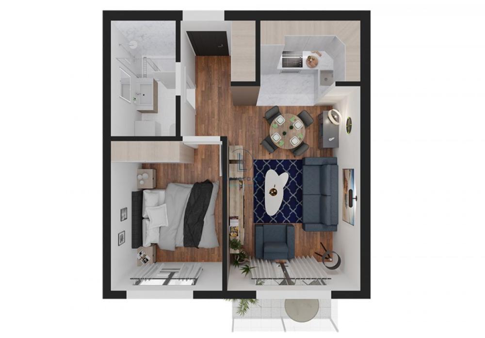 Glavna slika -Beograd, 41m2, jednoiposoban stan u novogradnji