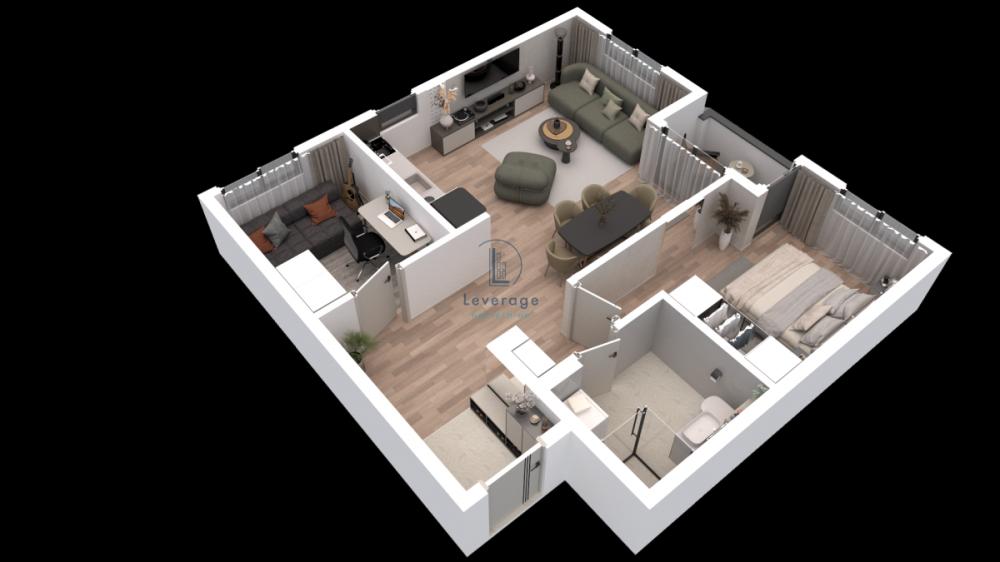 Glavna slika -Zeleno brdo, 61m2, dvoiposoban stan u novogradnji