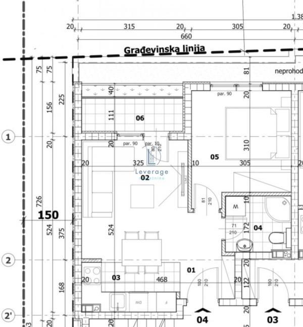 Glavna slika -Grocka, 36m2, jednoiposoban stan u novogradnji