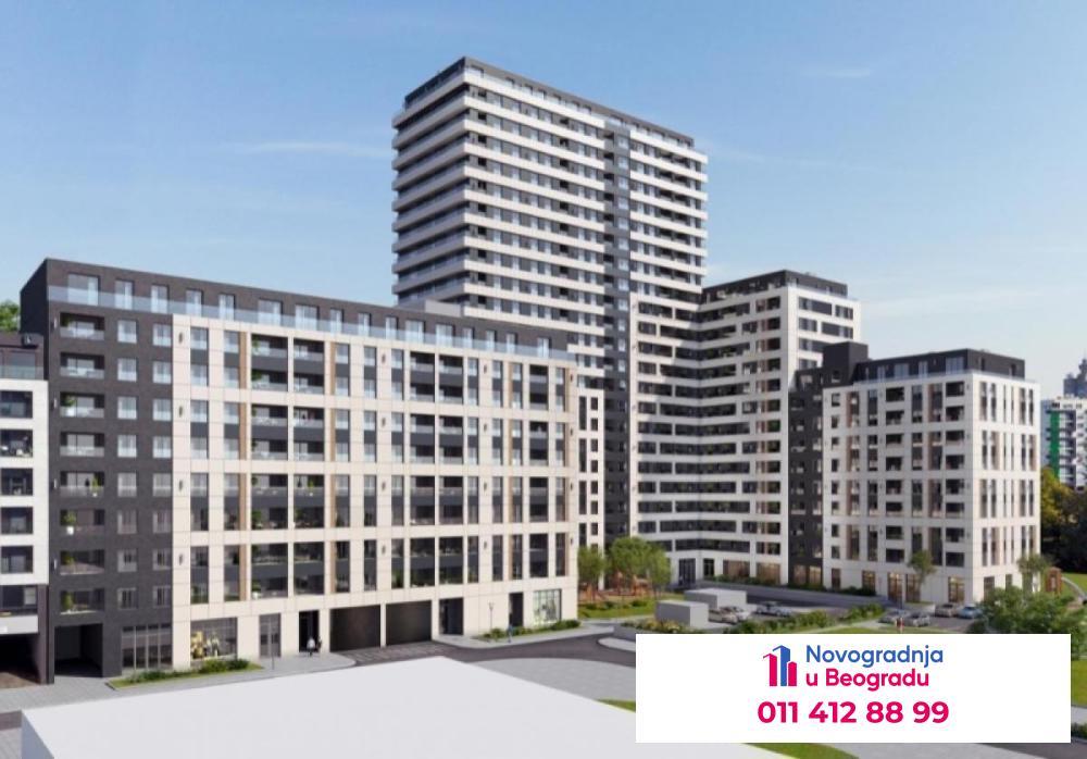 Glavna slika -Novi Beograd blok 60, 68m2, trosoban stan u novogradnji