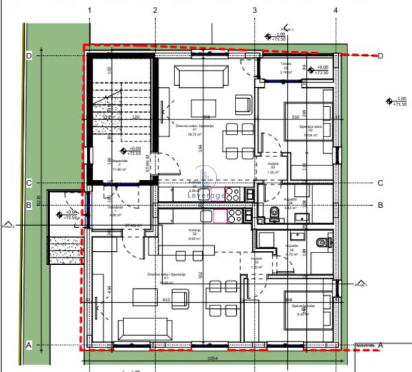 Glavna slika -Kotež, 45m2, jednoiposoban stan u novogradnji