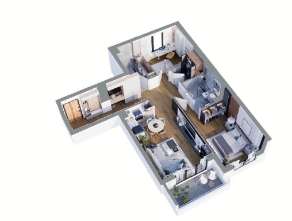 Glavna slika -Bežanijska kosa, 78m2, trosoban stan u novogradnji