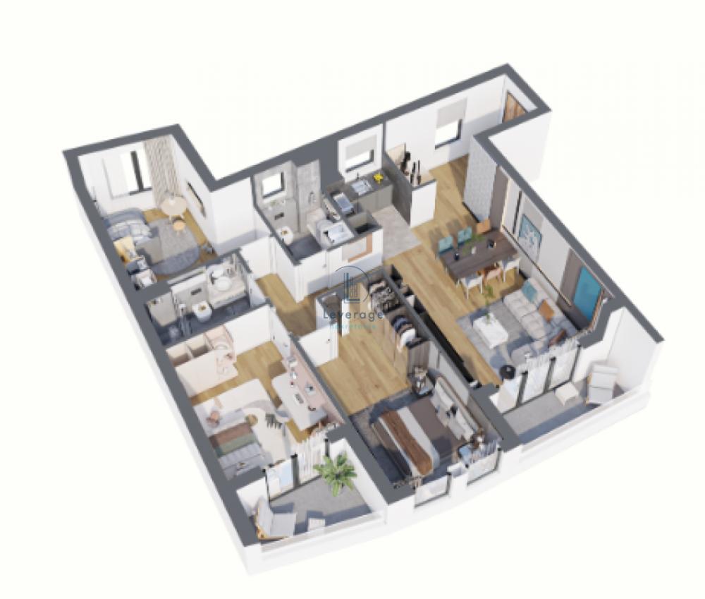 Glavna slika -Bežanijska kosa, 88m2, četvorosoban stan u novogradnji