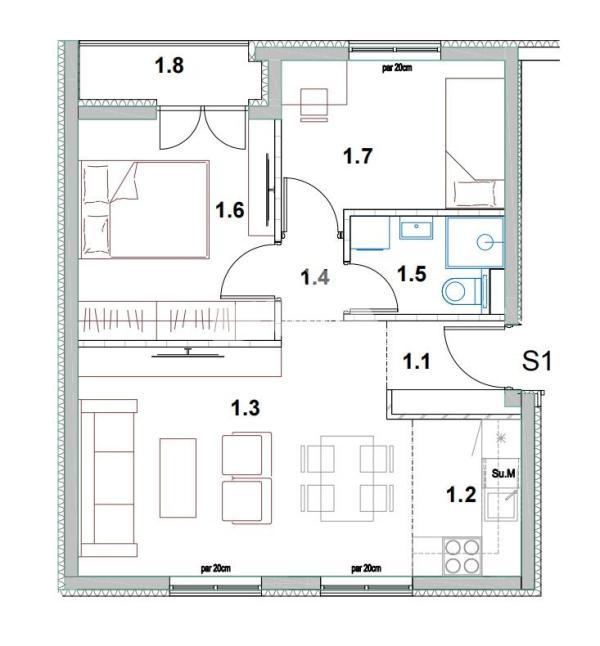 Glavna slika -Ovčanski put, 48m2, dvosoban stan u novogradnji