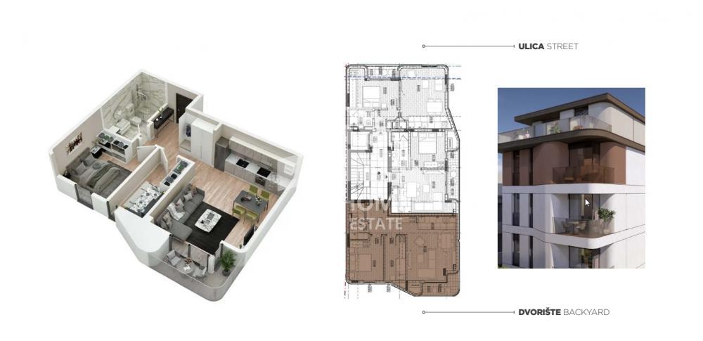 Glavna slika -Braće Kovač, 63m2, dvosoban stan u novogradnji