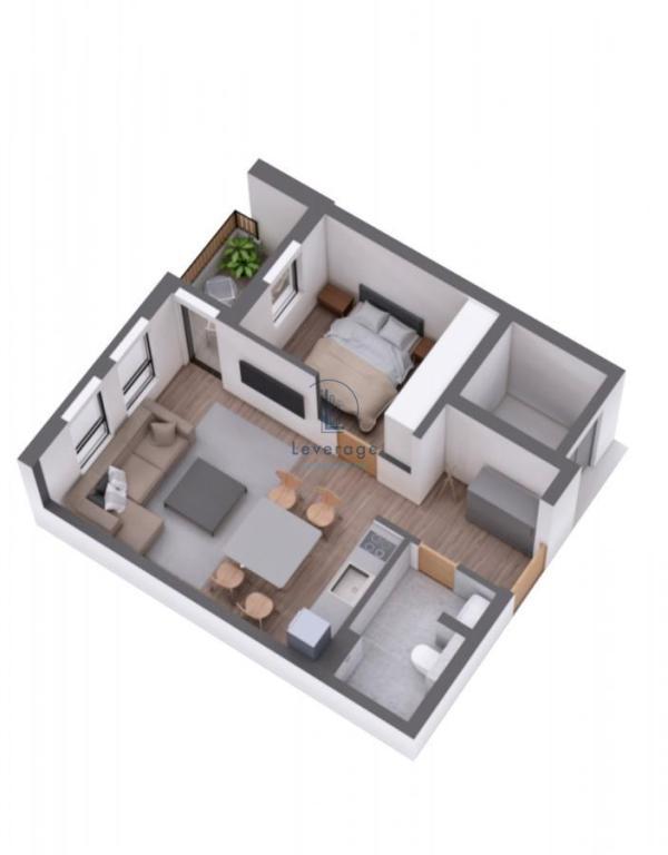 Glavna slika -Beograd, 37m2, dvosoban stan u novogradnji