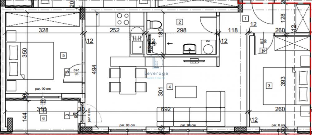 Glavna slika -Cvetkova pijaca, 62m2, trosoban stan u novogradnji