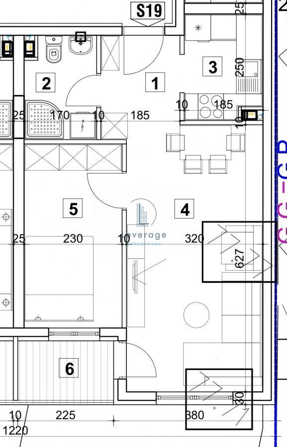 Glavna slika -Novi Beograd blok 72, 46m2, jednoiposoban stan u novogradnji