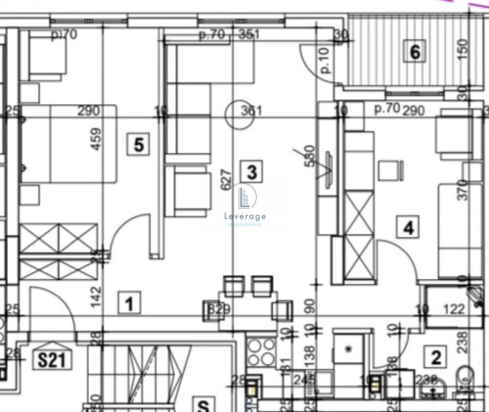 Glavna slika -Novi Beograd blok 72, 64m2, dvoiposoban stan u novogradnji