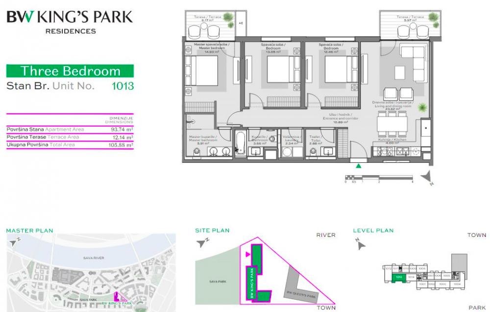 Glavna slika -Beograd na vodi, 105.88m2, stan u novogradnji