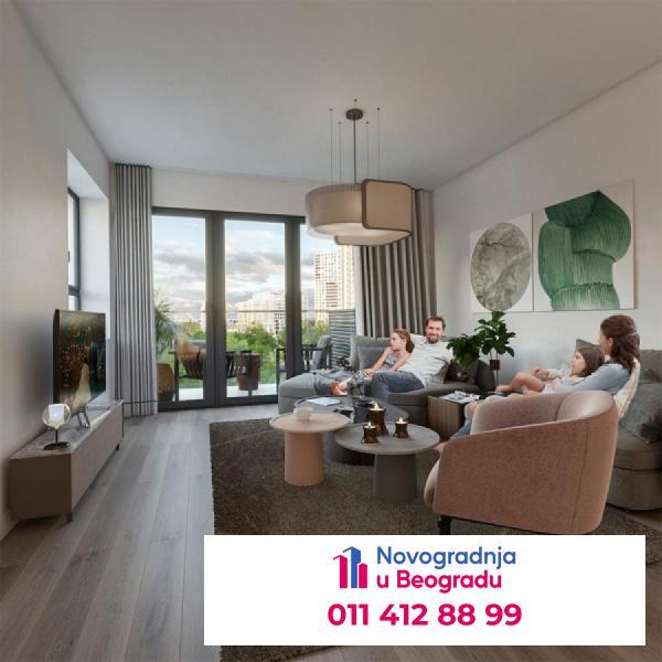 Glavna slika -Beograd na vodi, 54m2, dvosoban stan u novogradnji