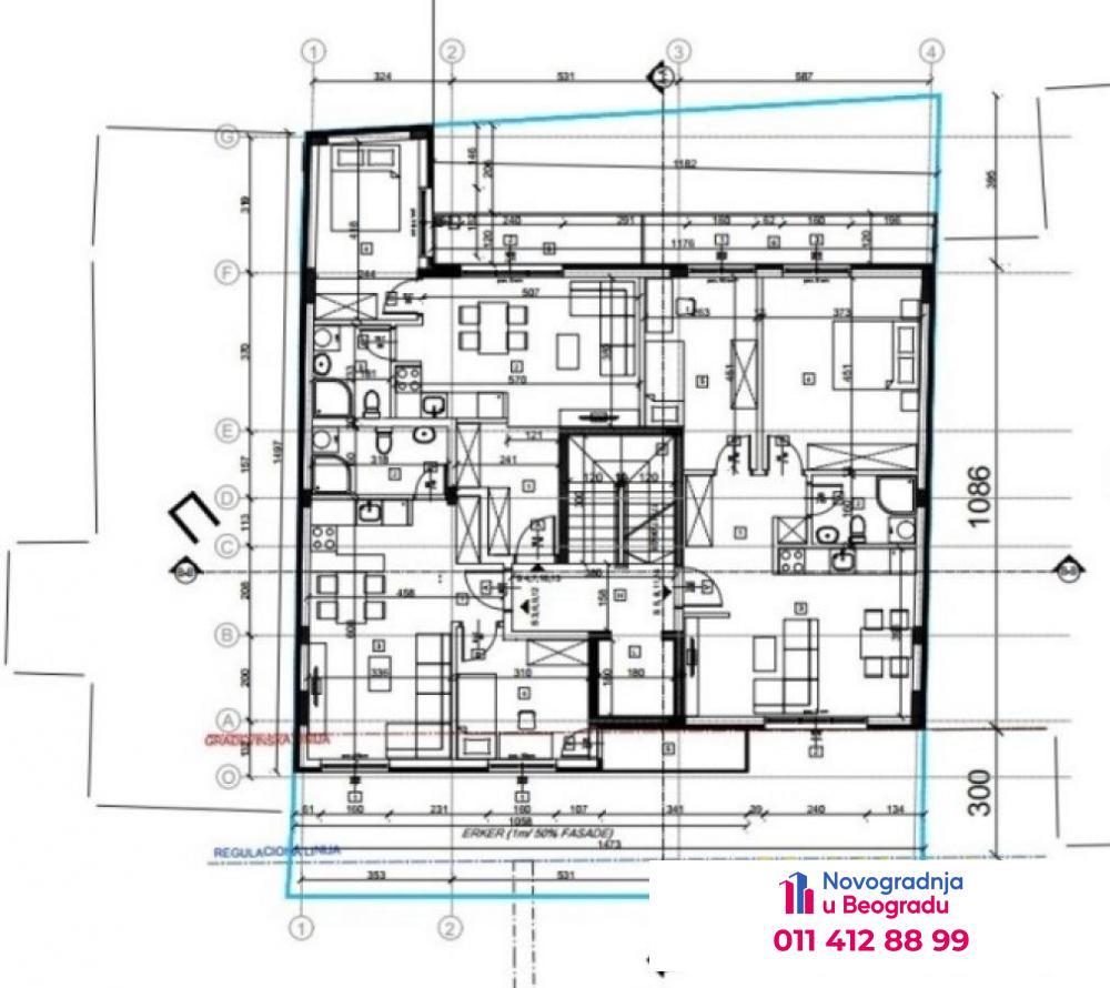Glavna slika -Učiteljsko naselje, 66m2, dvoiposoban stan u novogradnji
