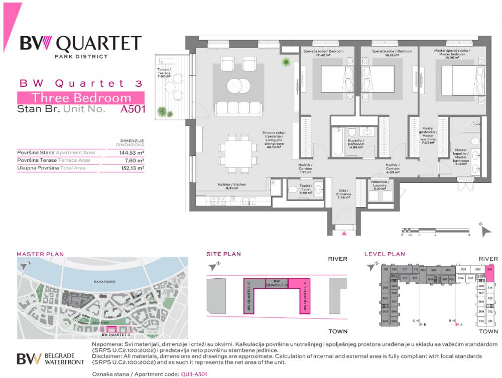 Glavna slika -Beograd na vodi, 152.14m2, četvorosoban stan u novogradnji