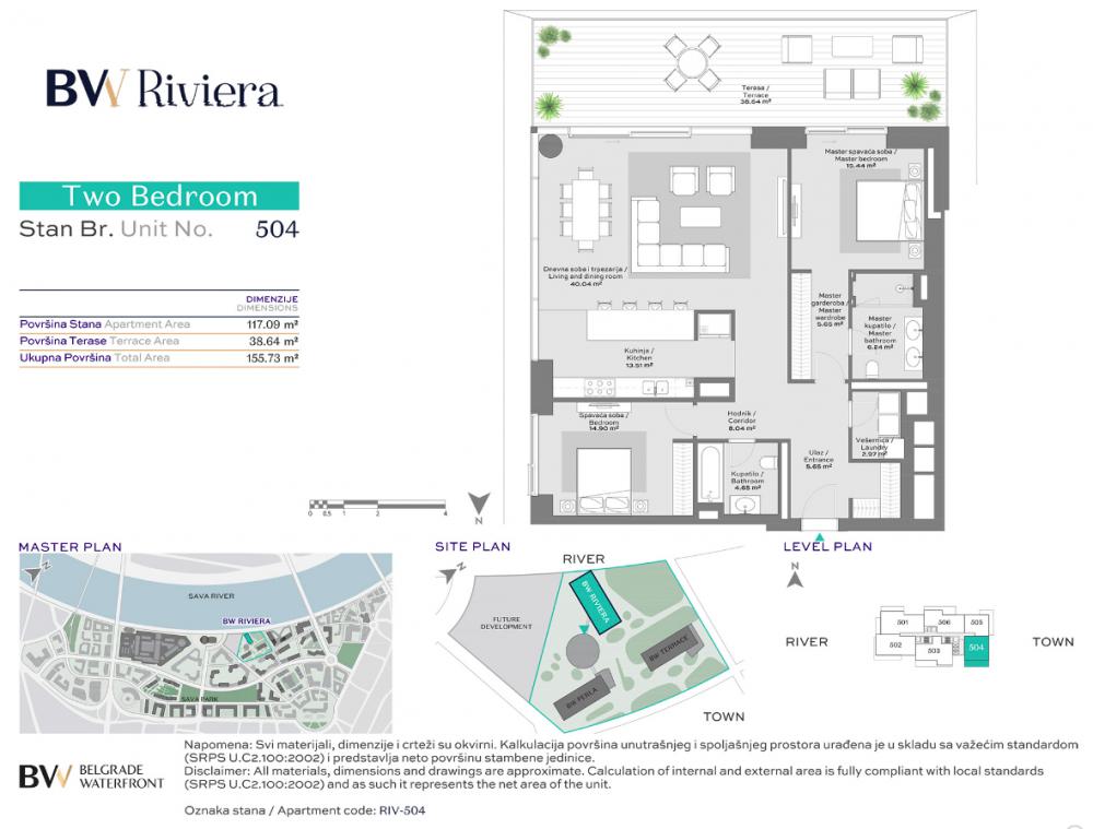Glavna slika -Beograd na vodi, 155.73m2, trosoban stan u novogradnji