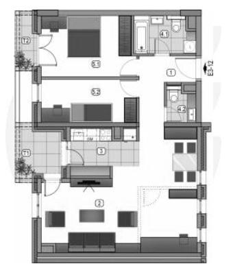 Glavna slika -Novi Beograd, 83.96m2, trosoban stan u novogradnji