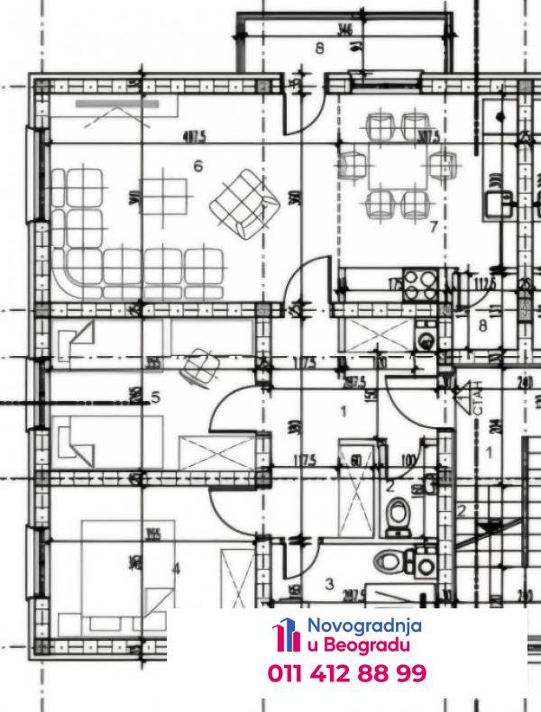 Glavna slika -Surčin, 67m2, trosoban stan u novogradnji